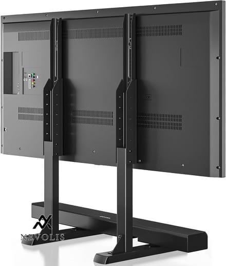 Nevolis Universal Large TV Stand - Height Adjustable Feet Legs for 37-86 Inch TVs .