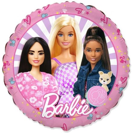 Ronde Barbie Folieballon, 46 Cm, 18