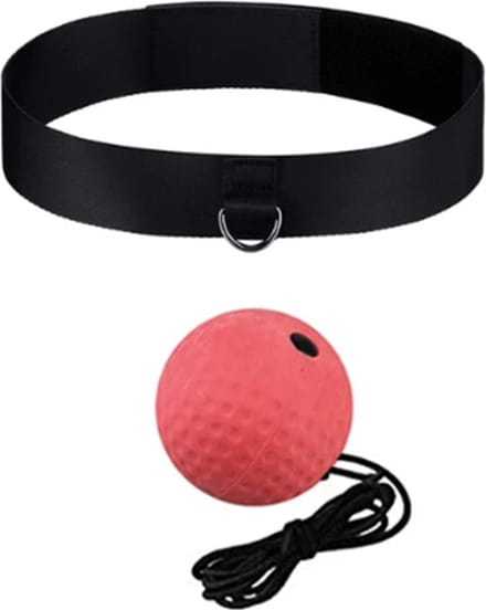Reflex Ball - Advanced - Rood/ Box Reflex Bal / Hoofd Reflexbal / Hoofdband / Workout / Mini Punch Home Trainer Boks Kickboks / Rood Zwart