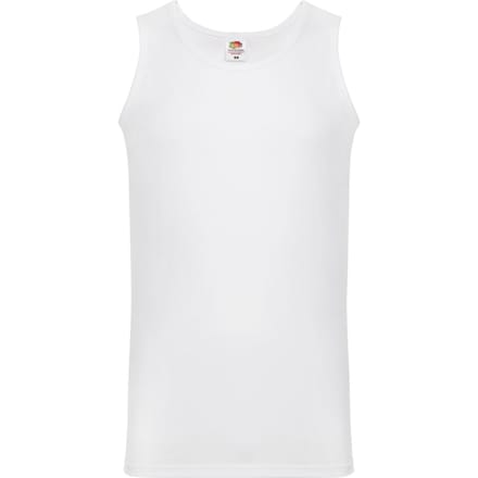 Fruit of the Loom Heren Valueweight Athletic Vest Top (Wit)