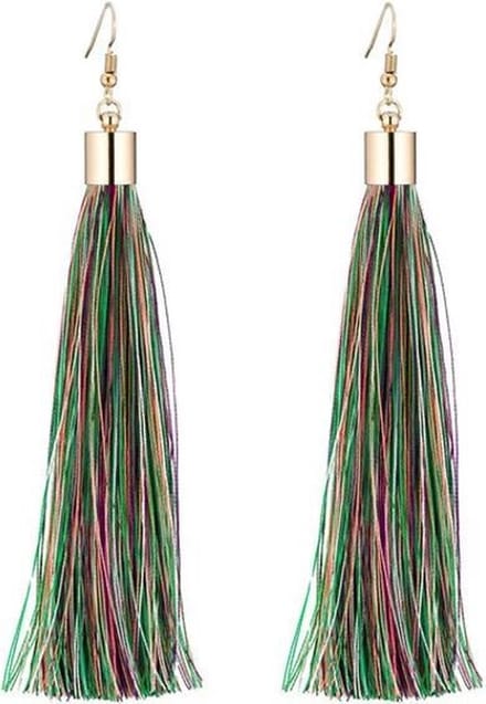 Fako Bijoux® - Oorbellen - Kwast XL - Multicolor