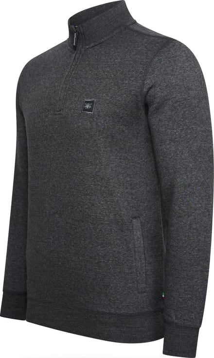 Cappuccino Italia - Heren Sweaters Zip Sweater Antraciet - Grijs - Maat M
