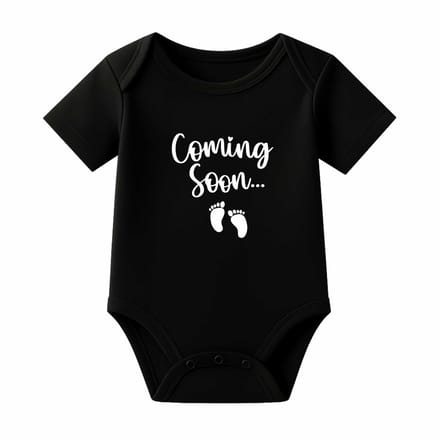 Romper Baby Coming - zwart - korte mouw