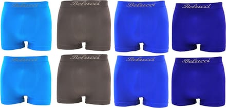 Belucci Microfiber Heren Boxershort Blue Edition - 8-pack - Maat M/L