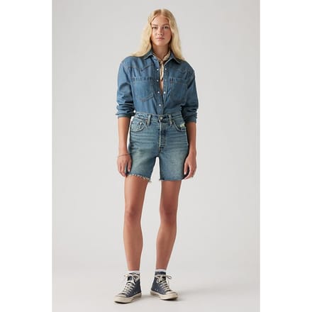 Levi's 501 Short Blue Maat: W23 | Korte Broeken Outlet | Dames | Blauw