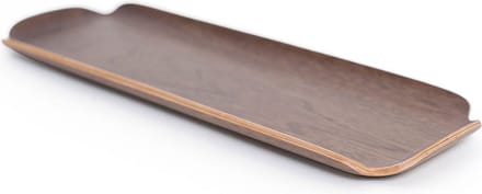 Bosign - Plateau - Leaf - Badkamer - Walnotenhout - 33 x 11,5 x 1,5 cm