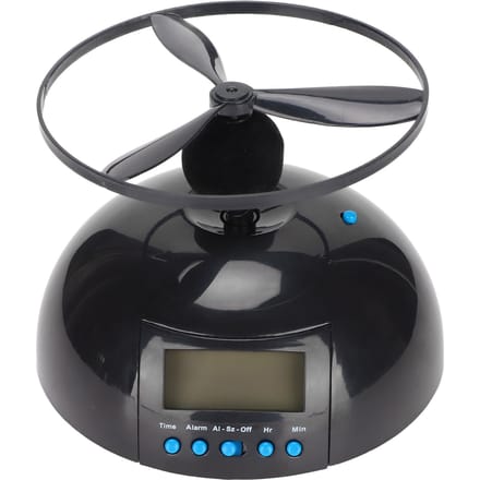 Elektronische klok, multifunctionele vliegende wekker voor slaapkamer, kantoor, thuis of school gray