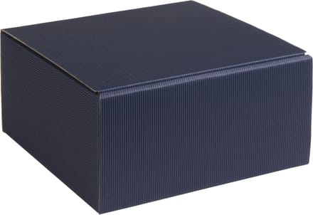 Geschenkdoos ribbelkarton 30x30x11cm DONKERBLAUW (35 stuks)