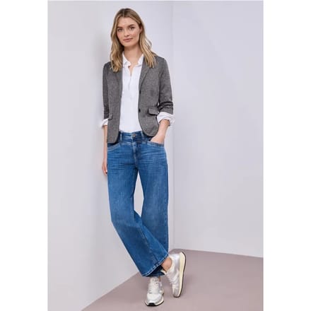 Basic blazer met reverskraag