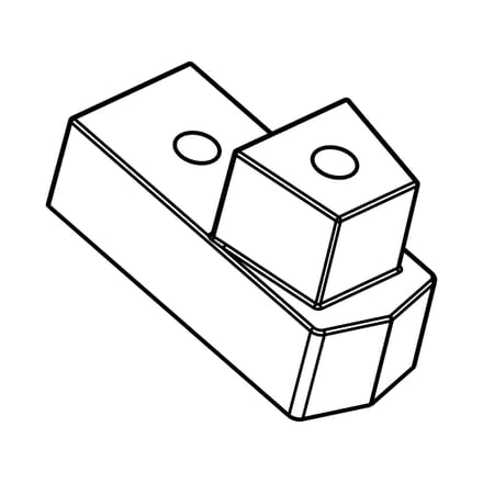 AEG deurstopper, bodem, zilver, 33,7x14,5mm 8074992036