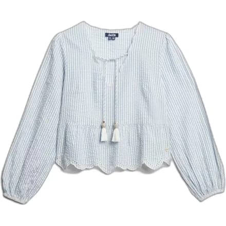 Vrouwenblouse Superdry Fitted Cable Crew Neck