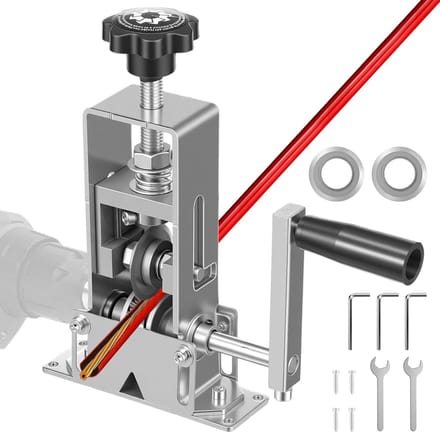Draad Stripper Machine - Koper Recycling Tool - Schroot Verwerken - Dubbele Aandrijving - 1-25 mm - Zilver