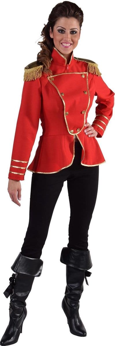 Magic Design Officiersjas Dames Polyester Rood/goud Maat Xxl