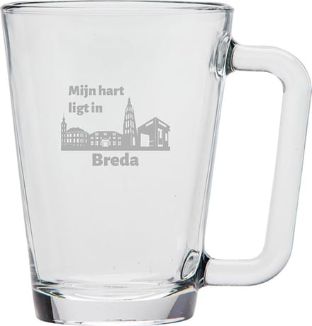 Gegraveerde theeglas 26cl Breda