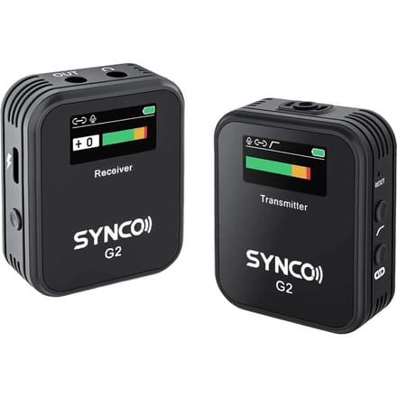 SYNCO G2(A1) 1-Trigger-1 2.4G Draadloos Microfoonsysteem met 1 Ontvanger + 1 Zender + 1 zwart