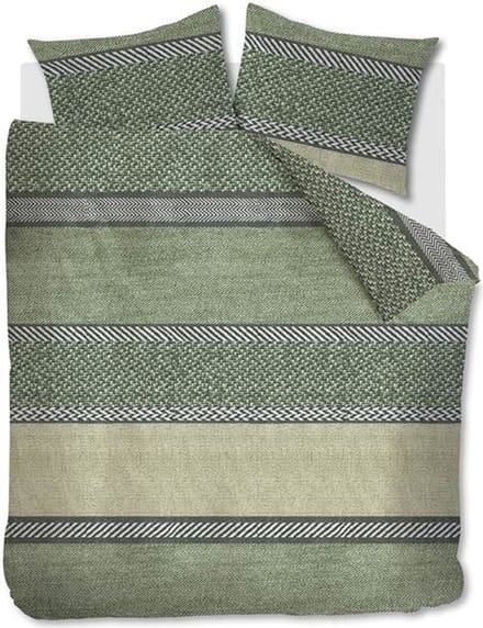 Snoozing Doreen - Flanel - Dekbedovertrek - Tweepersoons - 200x200/220 cm - Groen