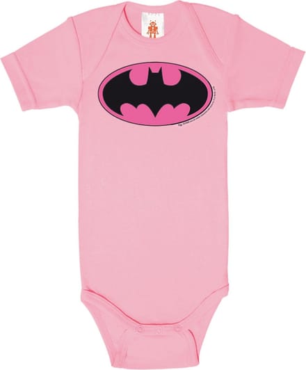 Logoshirt Baby Body DC - Batman Logo (Pink)