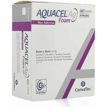 Aquacel AG Schuimverband Niet-Klevend 5x5cm 10 Verband(en)