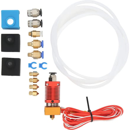 Geassembleerde Hotend Kit voor Ender 3 met Pneumatische Koppelingen Thermistor Verwarmingselement MK8 Nozzle black