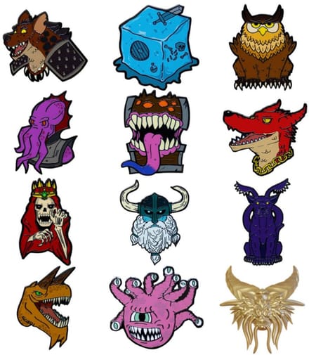 Dungeons & Dragons World Pin Badge Display 50th Anniversary Mystery Pin Badge (12)