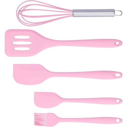 Kookspatelset Silicone Bakspatel Hittebestendig Eierklopper Keukengerei(Roze ) roze