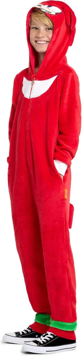OppoSuits BOYS Knuckles Onesie - Kids - Verkleedkleding - Chill Pak - Rood - Maat: M