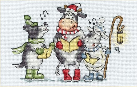 Bothy Threads Kate Garrett Woof, Moo, Baa! borduren (pakket) XMAS74