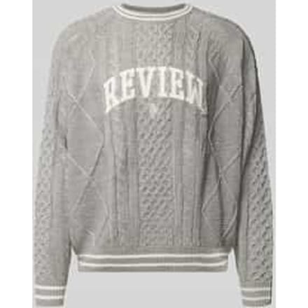 Gebreide pullover met labelstitching