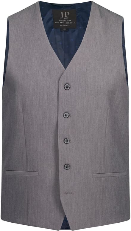 JP 1880 - Heren - Gilet business FLEXNAMIC® mix & match Keos - Staalgrijs - Maat 58