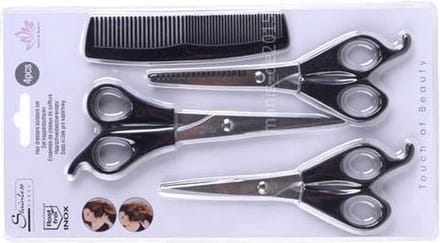 4-delige Set Kappersscharen - Zwart