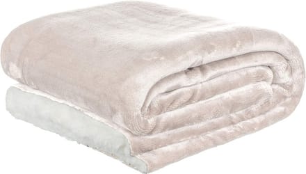 Luxe Flanel & Sherpa Plaid Dekens Warm Tweezijdig 150x200 cm voor Sofa en Bed