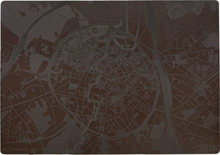 Place Maps Placemat Stadskaart Londen - Kunstleer - Cacaobruin - 1 Stuk