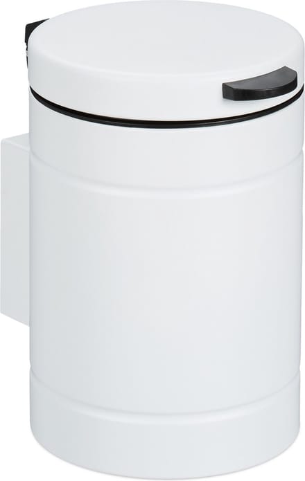 badkamer prullenbak - hangend - 3 l - softclose - met emmer - metaal - toilet - wit