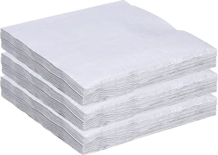 Maki uni servetten - 60x st - 33 x 33 cm - zilver - lunch/diner servetten
