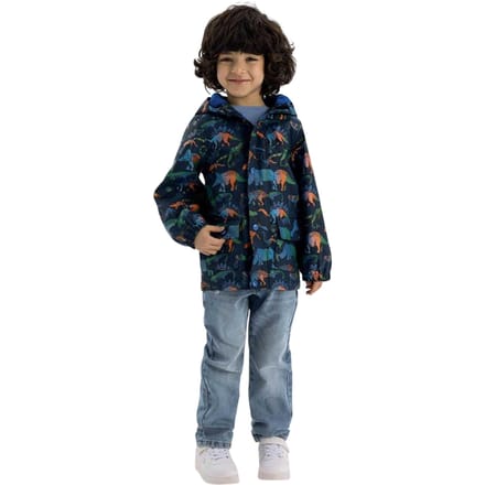 Minoti Jongens Dinosaurus Waterdichte Jas (Marineblauw)