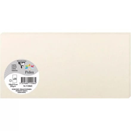 Stuifmeel van Clairefontaine Card DL, parelmoer ivoor.