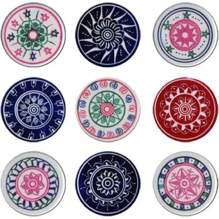 Competitief tafelspel pucks Carrom art