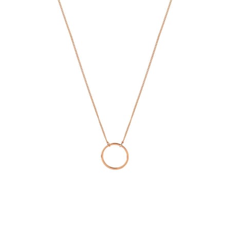 Rosé Goud Plated ketting met cirkel