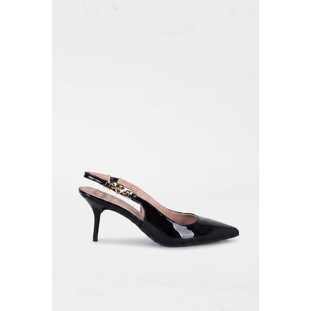 Moschino Love Chain Strap Patent Leather Slingbacks Black Maat: 37 | Pumps Outlet | Dames | Zwart