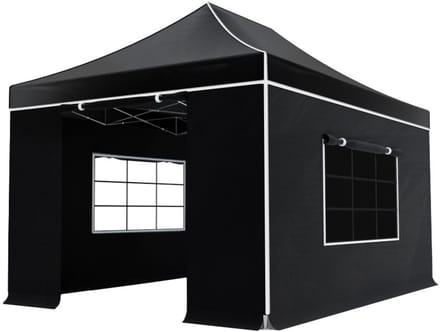 Easy up 3x4,5m zwart luxe partytent opvouwbaar