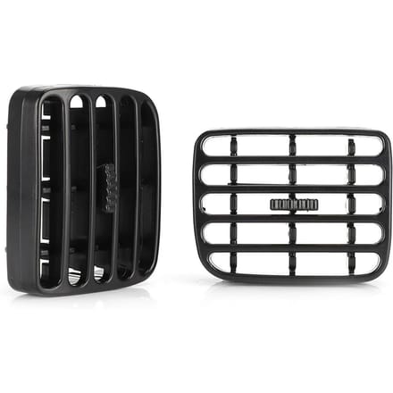 2 pièces Grille de ventilation centrale en maille Grille de sortie de ventilation S'adapte pour Renault THALIA I CLIO II black