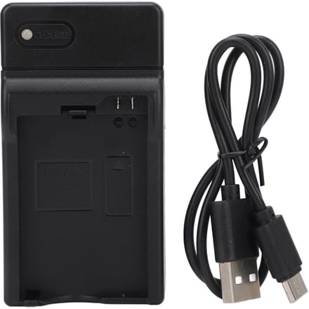 Allecto - Camera-acculader - Snellaadstation - Veilig opladen met Smart Chip - Compact formaat - Batterijniveau-indicator - Geschikt voor 3000 ...