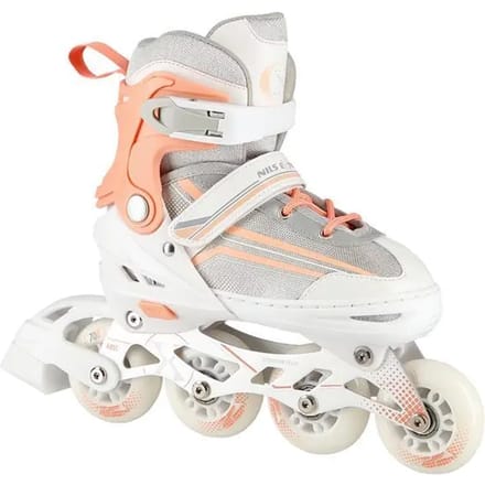 Nils Extreme 2in1 - inline skate + schaatsen - Wit/Roze maat: S 29-33 verstelbaar