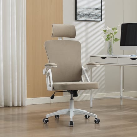 Bureaustoel - bureaustoel ergonomisch - Met lendensteun en hoofdsteun - gaming stoel khaki - In hoogte verstelbare gamingstoel - computer stoel - Khaki