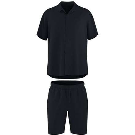 ESMARA MEN Mousseline heren shortama (Marineblauw, M)