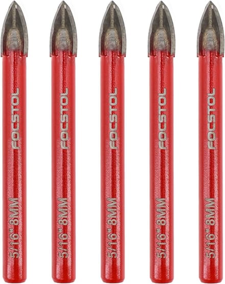Tegelboor Set - Metaalboren - Precies Boren - Kruiskop Ontwerp - 8mm 5 Stuks - Metaal