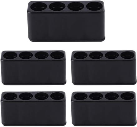 Bit Organizer - Schroefbit Houder - Gereedschap Opbergen - Flexibel Plastic - 5 Stuks - Zwart