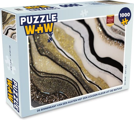 Puzzel Edelsteen - Abstract - Marmer print - Natuur - Legpuzzel - Puzzel 1000 stukjes volwassenen