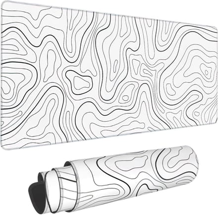 Grote Bureaumat - Toetsenbord Onderlegger - Comfortabel Werken - Antislip Basis - 90x40 cm - Topografisch Patroon