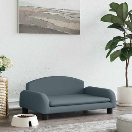 Vidaxl Hondenkussen, Donkergrijs, 70X45X30 Cm, Bekleed met Stof